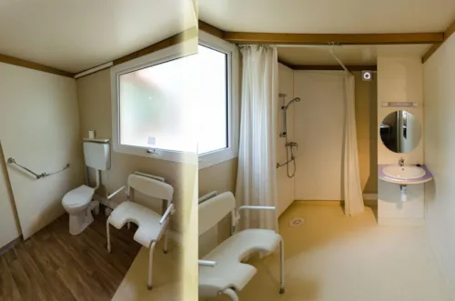 Location - Chalet Croisière Adapté Pmr 35M² 2 Chambres - image n°6 - Camping Ile de la Comtesse