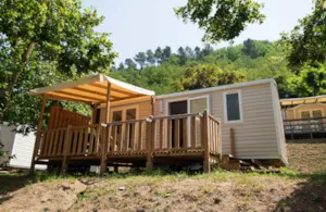  - Mobile-Home 30m² - Comfort - 2 bedrooms - Semi-covered terrace - TV - Air conditioning - Flower Camping Mas de Champel