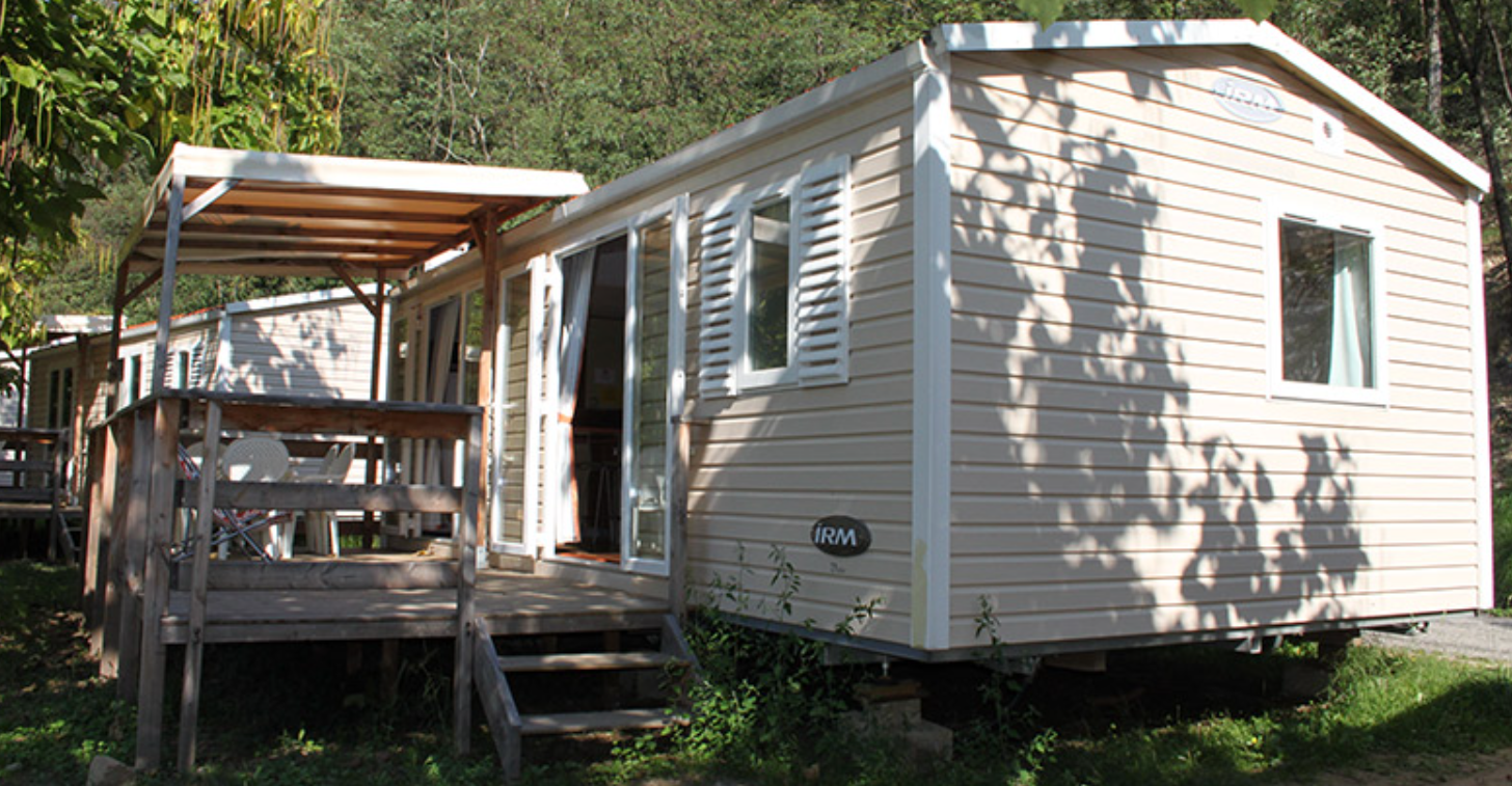 Location - Mobile-Home Standard 32M² - 3Ch - Terrasse Semi-Couverte - Camping Mas de Champel
