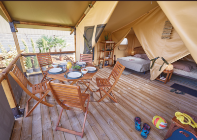 Bali Safari Tent 35m² Standard- 2 bedrooms - Terrace -  individual toilets nearby