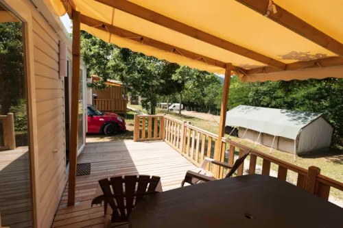 Accommodation - Mobile-Home 30M² - Comfort - 2 Bedrooms - Semi-Covered Terrace - Tv - Air Conditioning - image n°3 - Flower Camping Mas de Champel
