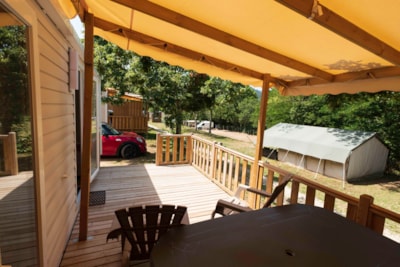 Mobile-Home 30m² - Comfort - 2 bedrooms - Semi-covered terrace - TV - Air conditioning