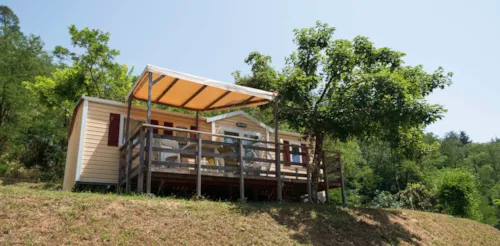 Accommodation - Mobile-Home 30M² - Comfort - 2 Bedrooms - Semi-Covered Terrace - Tv - Air Conditioning - image n°5 - Flower Camping Mas de Champel