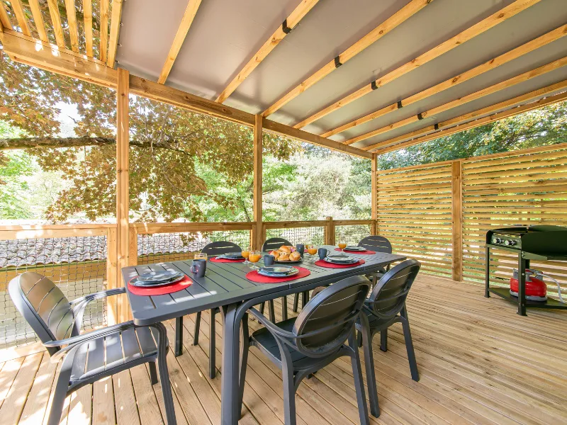 Mobile-Home Premium 32M² 3 Chambres - Terrasse Semi-Couverte - Clim + Tv + Draps + Serviettes Inclus