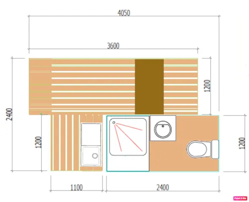 Kampeerplaats(en) - Premiumformule: Standplaats 10A Uitgerust Met Een Freecamp (Hut Met Sanitair En Open Keuken) - image n°4 - Flower Camping Mas de Champel