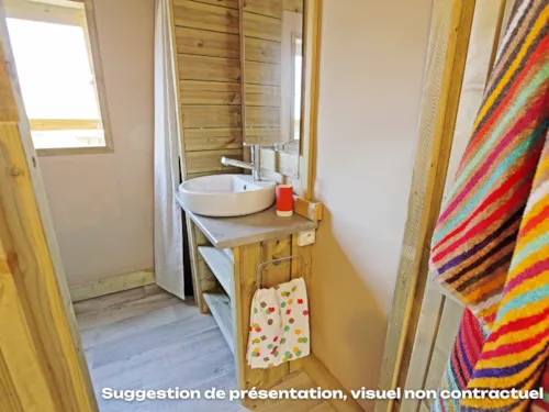 Accommodation - Cosyflower Premium 38M² - 2 Bedrooms - Covered Terrace-Tv - Sheets + Towels Included Airconditioning - image n°6 - Flower Camping Mas de Champel