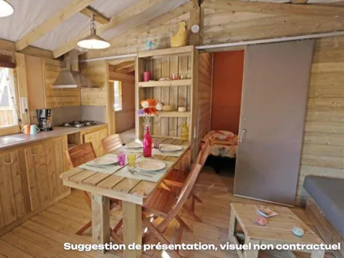 Accommodation - Cosyflower Premium 38M² - 2 Bedrooms - Covered Terrace-Tv - Sheets + Towels Included Airconditioning - image n°4 - Flower Camping Mas de Champel