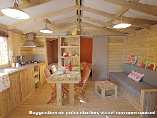 Accommodation - Cosyflower Premium 38M² - 2 Bedrooms - Covered Terrace-Tv - Sheets + Towels Included Airconditioning - image n°7 - Flower Camping Mas de Champel