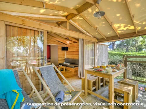Accommodation - Cosyflower Premium 38M² - 2 Bedrooms - Covered Terrace-Tv - Sheets + Towels Included Airconditioning - image n°3 - Flower Camping Mas de Champel