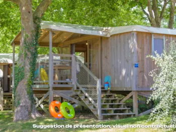 Mietunterkunft - Cosyflower Premium 38M² - 2 Zimmer - Überdachte Terrasse - Tv - Bettwäsche + Handtücher - Flower Camping Mas de Champel