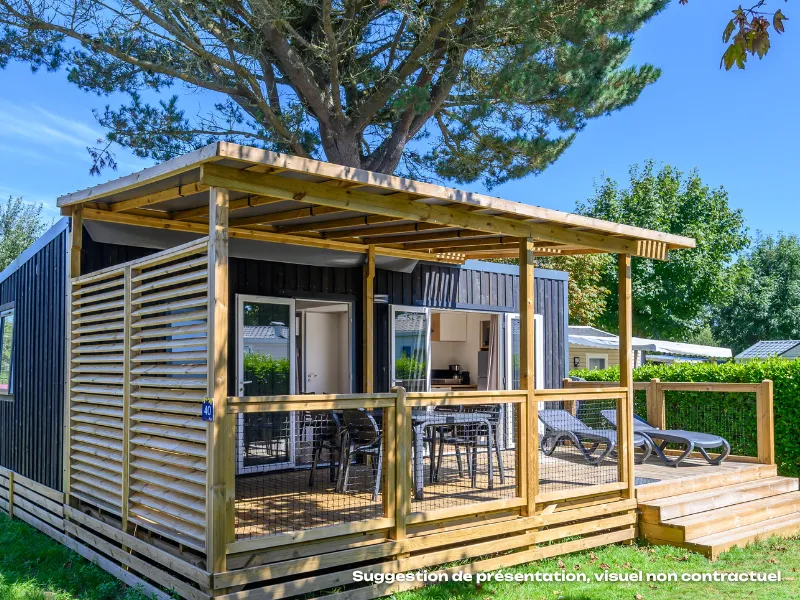Location - Homeflower Premium 35M² - 3 Chambres + Terrasse + Tv + Draps + Serviettes + Clim - Flower Camping Mas de Champel