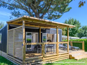  - Homeflower Premium 35m² - 3 bedrooms + terrace - TV + AC + sheets + towels included - Flower Camping Mas de Champel