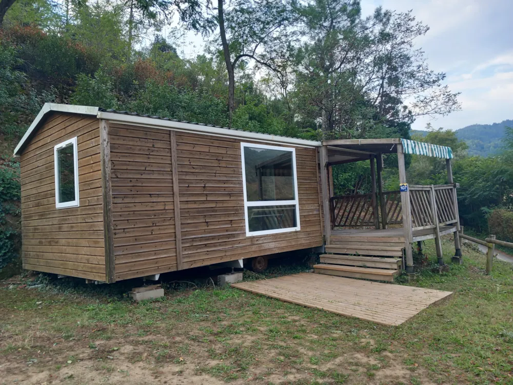 Location - Mobile-Home 30M² - Standard - 2 Chambres - Terrasse Semi-Couverte - Tv - Clim - Flower Camping Mas de Champel