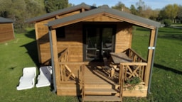 Mietunterkunft - Hütte Monia 30M² - 2 Zimmer - Camping Les Bords de Loue