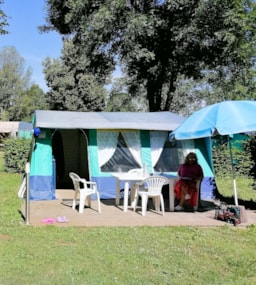 Location - Tente Bungalow 25M² - Sans Sanitaires - Camping Les Bords de Loue