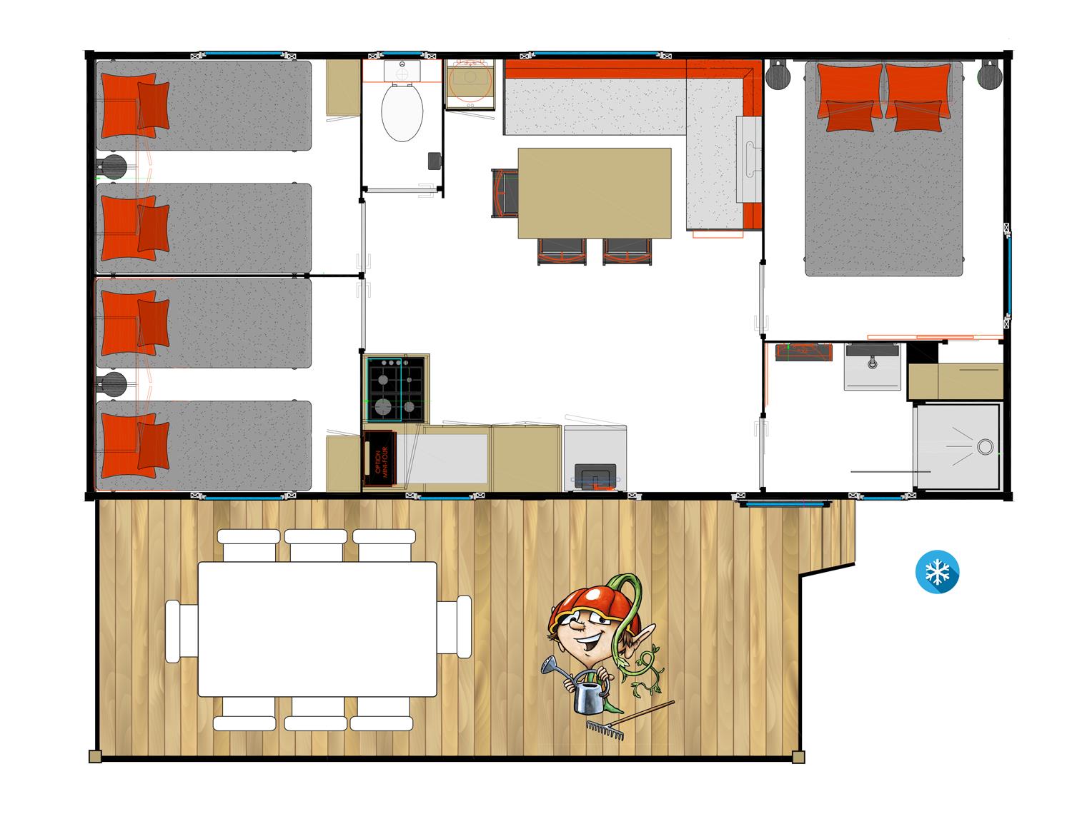 Mobilhome Resort - 32M² - 3 Habitaciones Mobilhome Resort - 32M² - 3 Habitaciones
