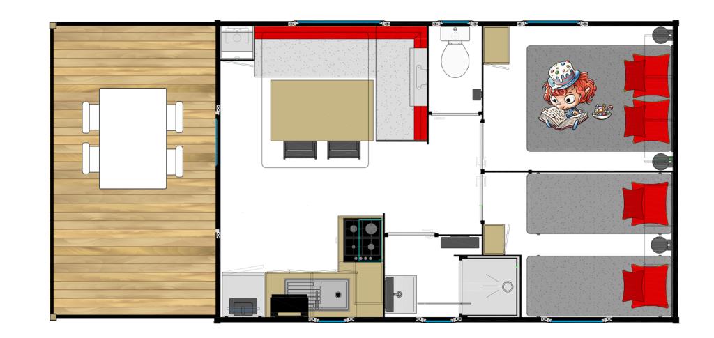 Mobilhome Habana 22M² - 2 Habitaciones Mobilhome Habana 22M² - 2 Habitaciones