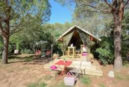 Accommodation - Canvas Hut Duo 7M² - Quirky Accommodation - CAMPING LA PIERRE VERTE