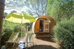 Accommodation - Cocosweet Duo 11M² - Funny & Leisure Canvas Tent - CAMPING LA PIERRE VERTE