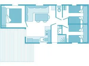 Mietunterkunft - Cottage Mielandre 3 Zimmer (Klimaanlage) **** - Quartier Roche Colombe - image n°7 - YELLOH! VILLAGE - LE COUSPEAU