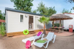 Huuraccommodatie(s) - Cottage Cosy - Les Méditerranées - Camping Charlemagne