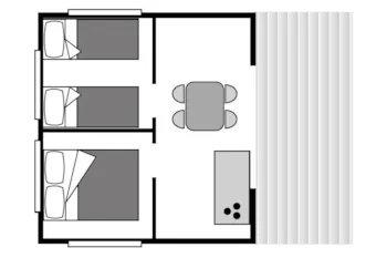 Mietunterkunft - Zelt 2 Zimmer - Camping Marvilla Parks - Verdon Parc