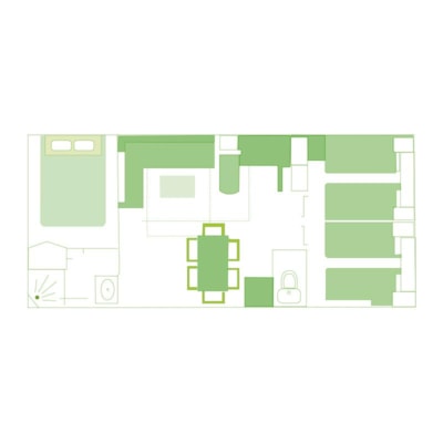 Mobile home - 3 bedrooms - 1 bathroom - Classic