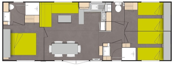 Mobil-Home - 3 Chambres - 2 Salles De Bain - Premium -