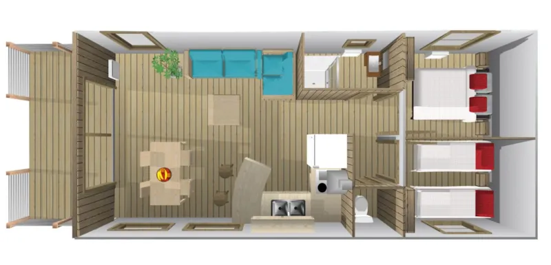 Lodge Du Lac - 2 Chambres - 1 Salle De Bain