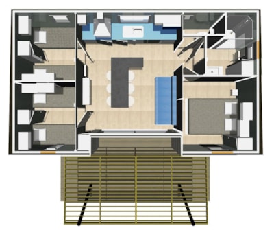 Chalet  - 3 bedrooms - 1 shower - Comfort -