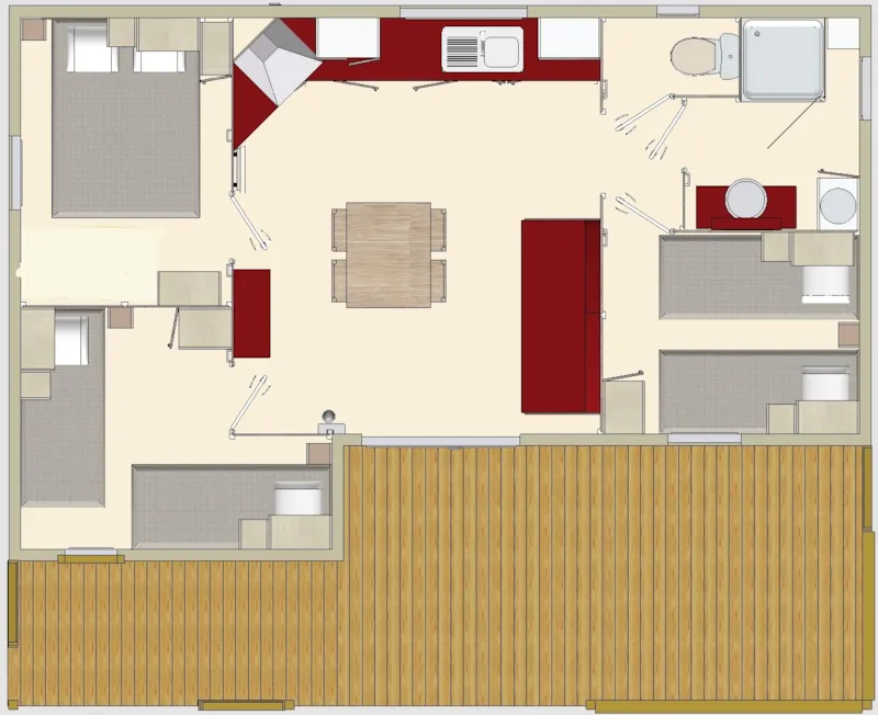 Chalet - 3 Chambres - 1 Salle De Bain - Confort -