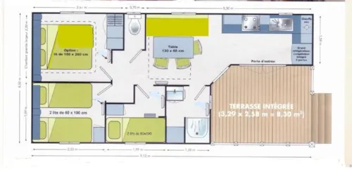 Accommodation - Mobilhome Soleo With 3 Bedrooms - image n°8 - Camping Bel'époque du Pilat