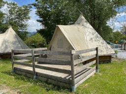 Accommodation - Tipi Toilé 18M² - Without Toilet Blocks - Camping Koawa Le Lac Bleu