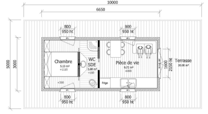 Ciela Ilot Flottant - 1 Chambre - Cuisine Équipée – Salle De Bain