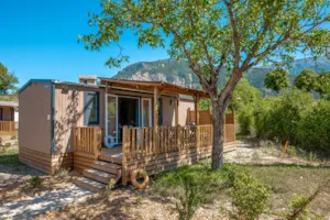 Locatif - Mobil home Ciela Privilège - 3 bedrooms - Dishwasher, barbecue - Camping Le Lac Bleu