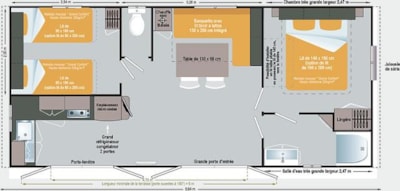 Mobile-home Riviera suite 31 m² - 2 bedrooms - Saturday