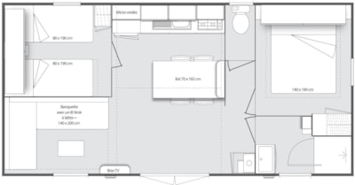 air-conditioned Mobil-Home Club  - Saturday to Saturday - July/August