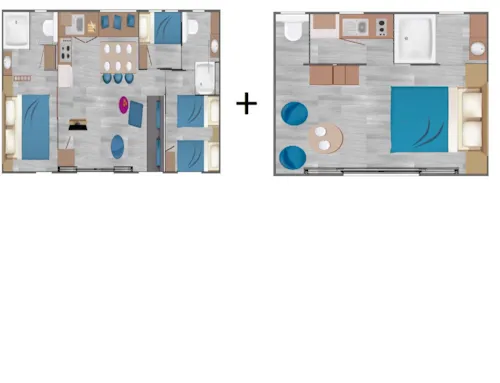 Accommodation - Air-Conditioned Mobil-Home Taos Tribe Spa - image n°9 - Domaine des Chênes