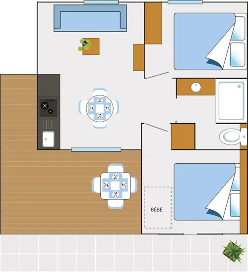 Accommodation - Air-Conditioned Premium Cottage - image n°6 - Domaine des Chênes