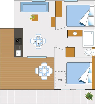 Air-conditioned Premium Cottage - Saturday to Saturday - July/August