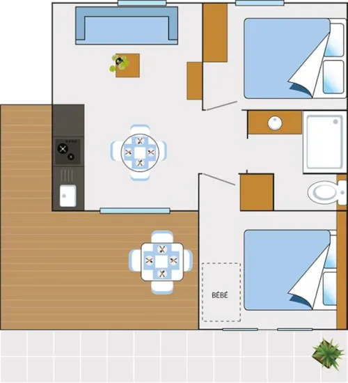 Mietunterkunft - Klimatisiertes Kleines Haus Premium - image n°6 - Domaine des Chênes