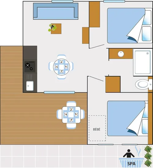 Mietunterkunft - Klimatisiertes Kleines Haus Premium Spa - image n°5 - Domaine des Chênes