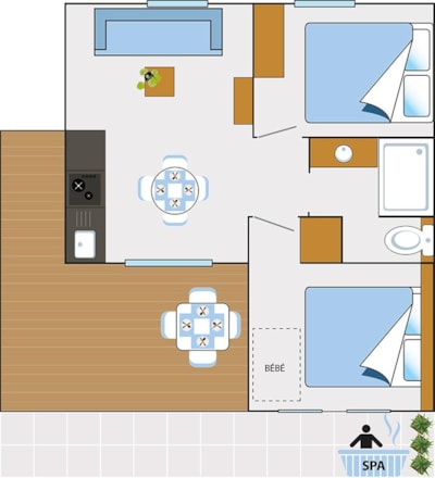 Air-conditioned SPA Premium Cottage  - Saturday to Saturday - July/August