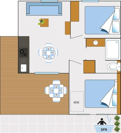 Air-conditioned SPA Premium Cottage - from Sunday to Sunday - July/August