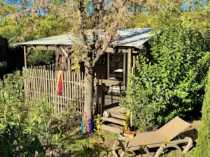 Locatif - Stacaravan Jasmin - Overdekt terras - Airconditioning - Camping Les Coudoulets
