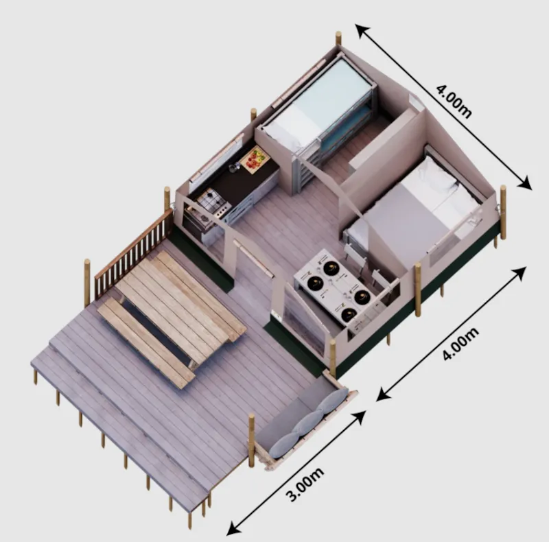 Tente Lodge Avec Terrasse