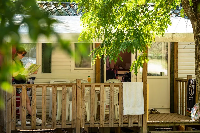 Location - Mobilhome Climatisé 3 Chambres - Camping Domaine Arleblanc