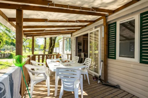 Location - Mobilhome 3 Chambres : Classique - image n°2 - Camping Domaine Arleblanc