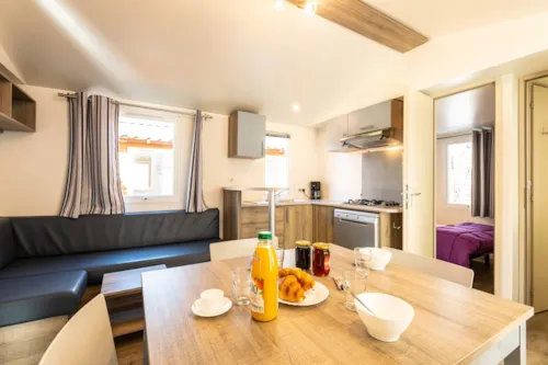 Location - Mobilhome 3 Chambres : Classique - image n°3 - Camping Domaine Arleblanc