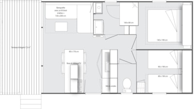Mobil-home Face Confort 25m² (2 bedrooms) + TV + Terrace + BBQ - Arrival Saturday — 7